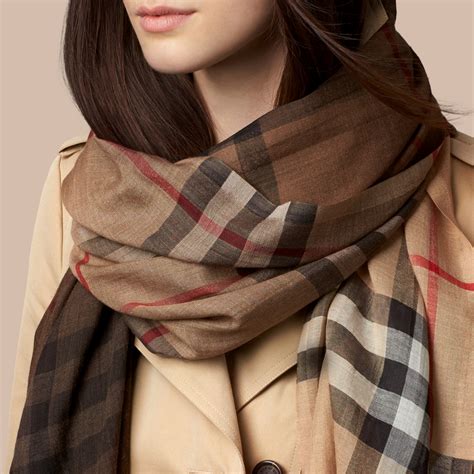 burberry ombré check lightweight wool silk scarf|Wool Scarves For Women .